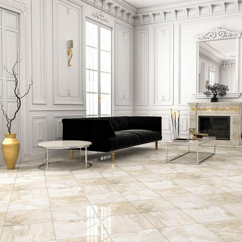 18x18 Diano Royal (Queen Beige) Marble Honed Tile 18x18 Diano Royal (Queen Beige) Marble Honed Tile - American Tile Depot