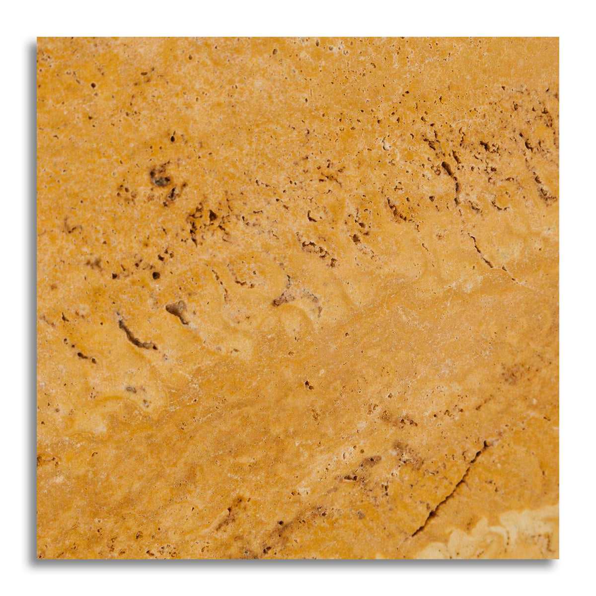 18x18 Gold / Yellow Travertine Tumbled Tile