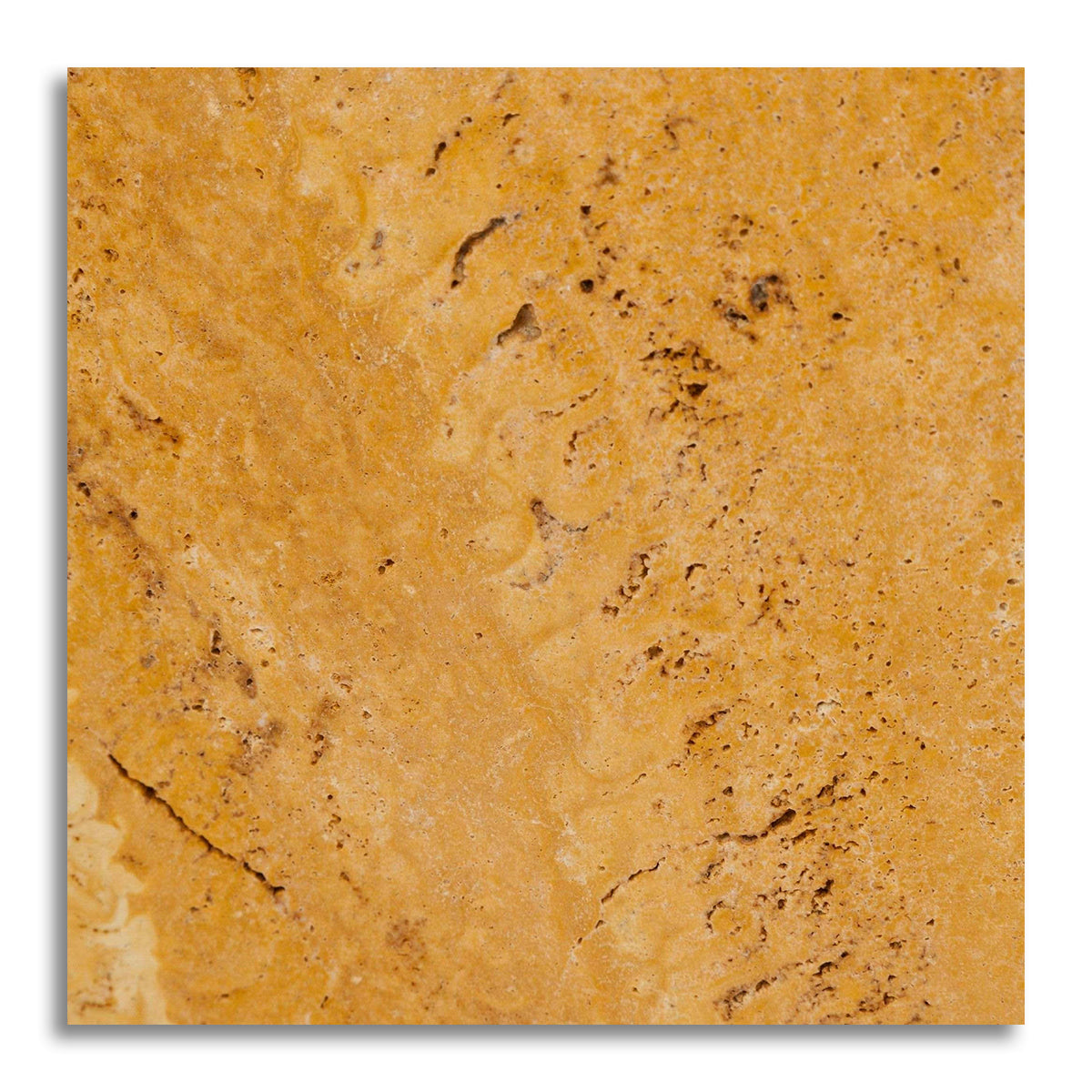 18x18 Gold / Yellow Travertine Tumbled Tile