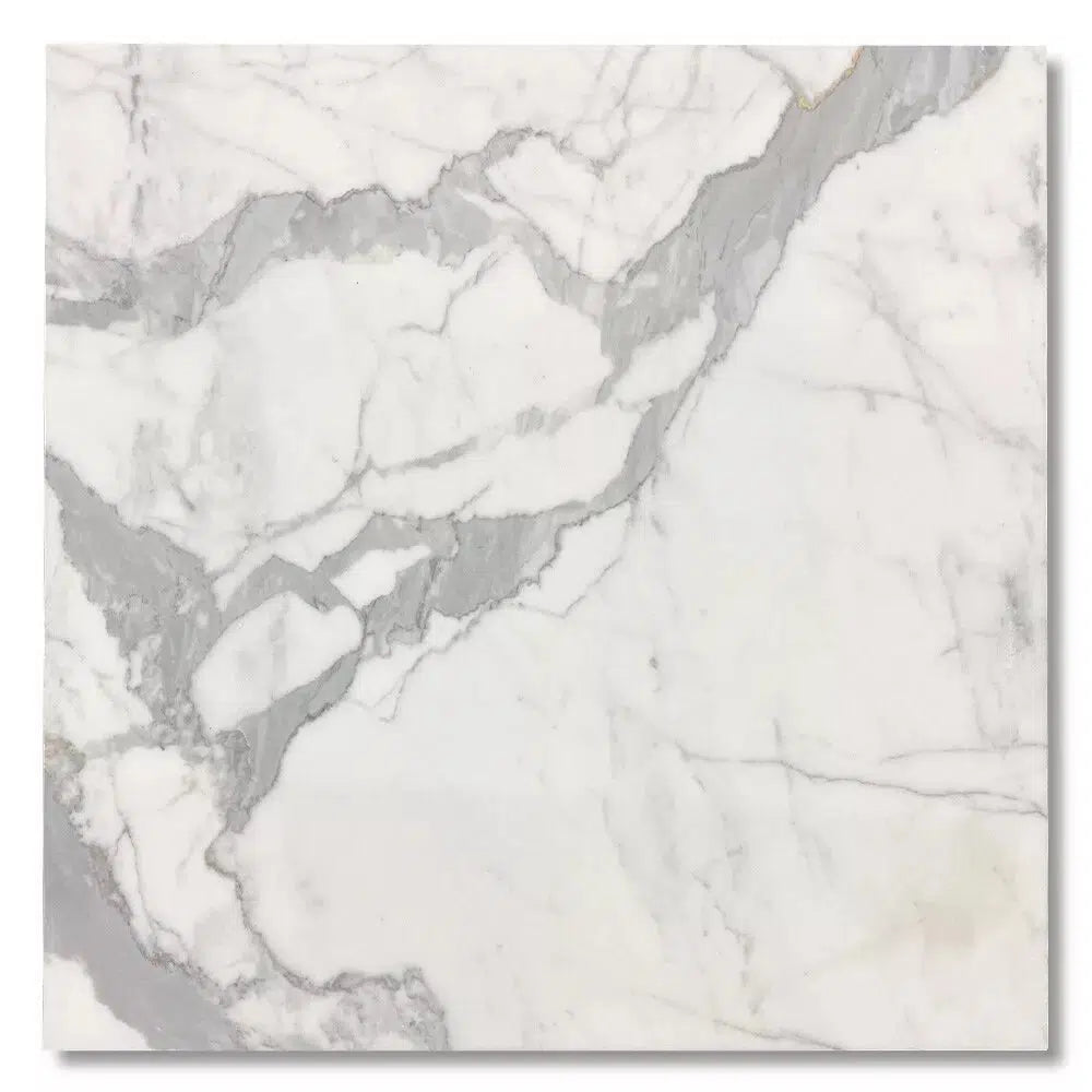18x18 Italian Statuary White Marble Honed Tile 18x18 Italian Statuary White Marble Honed Tile - American Tile Depot