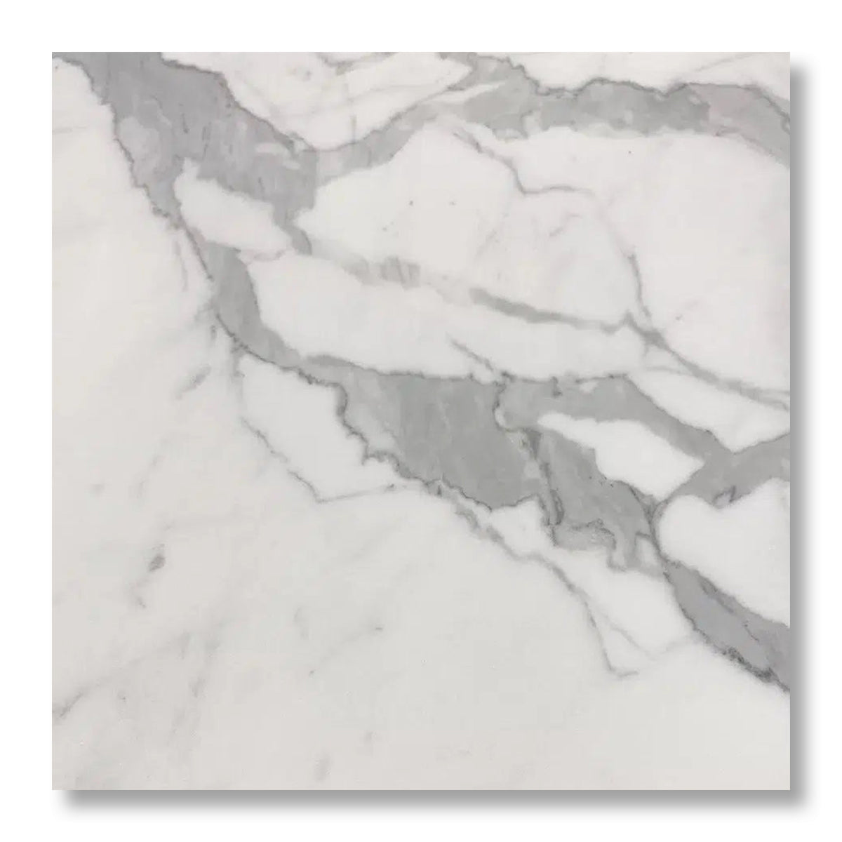 18x18 Italian Statuary White Marble Honed Tile - American Tile Depot
