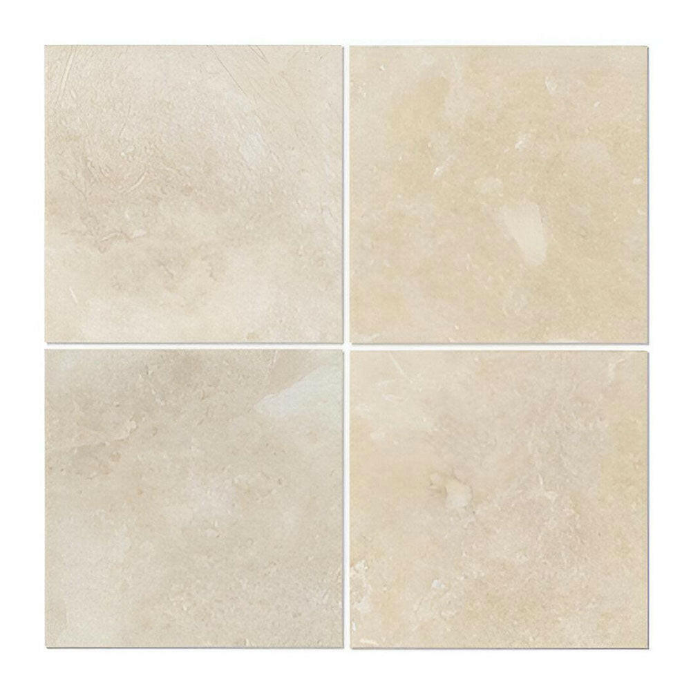 18x18 Ivory Travertine Filled & Honed Tile 18x18 Ivory Travertine Filled & Honed Tile - American Tile Depot