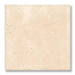 18x18 Ivory Travertine Unfilled, Brushed & Chiseled Tile - American Tile Depot