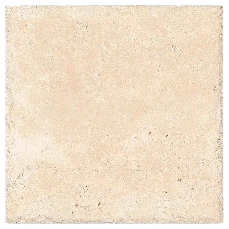 18x18 Ivory Travertine Unfilled, Brushed & Chiseled Tile 18x18 Ivory Travertine Unfilled, Brushed & Chiseled Tile - American Tile Depot