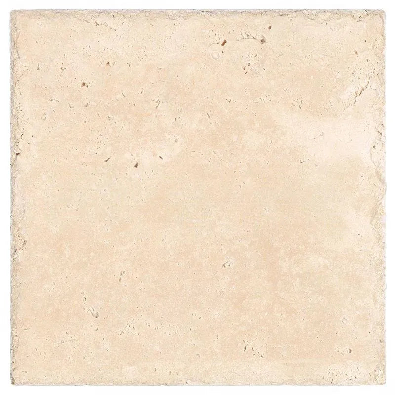 18x18 Ivory Travertine Unfilled, Brushed & Chiseled Tile 18x18 Ivory Travertine Unfilled, Brushed & Chiseled Tile - American Tile Depot