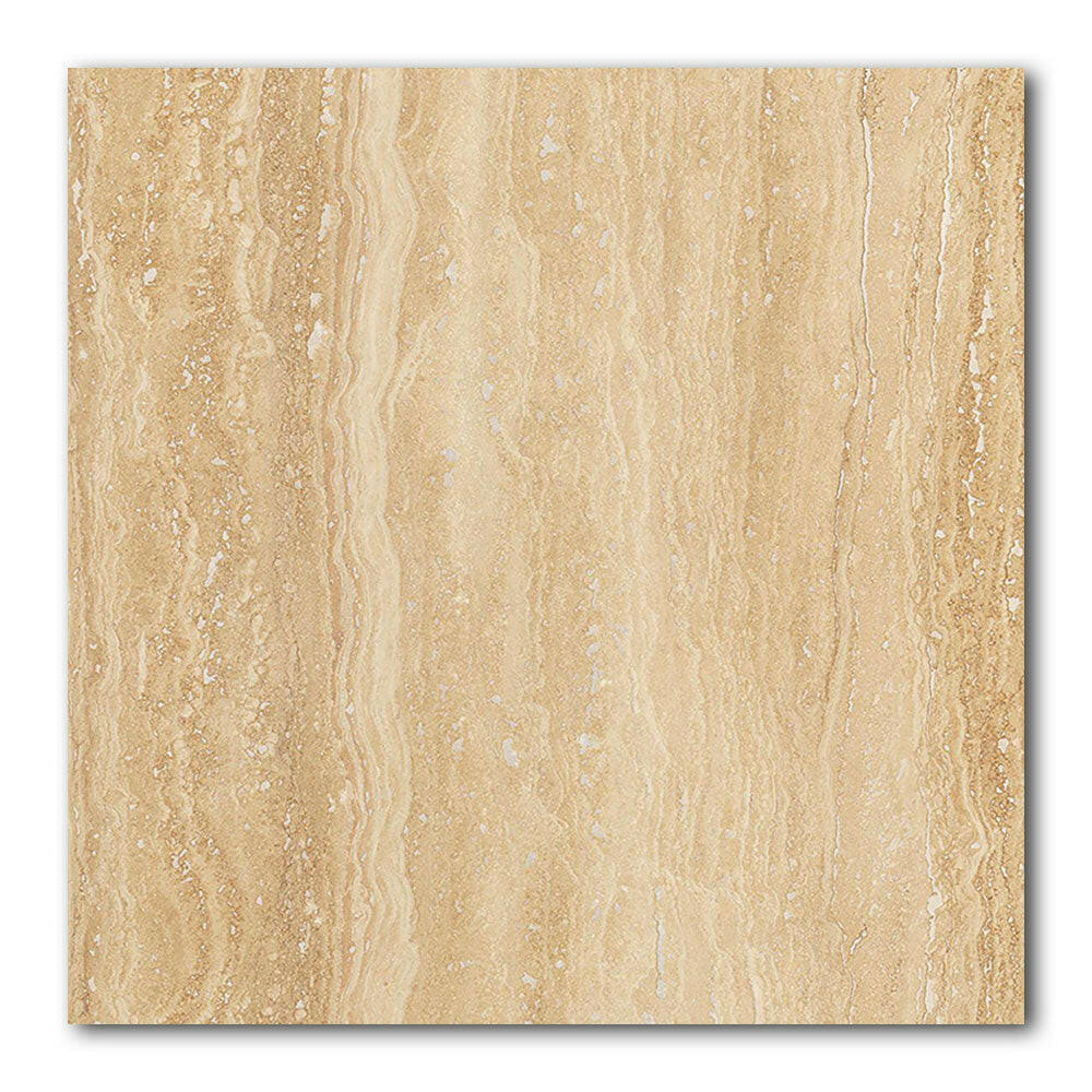18x18 Ivory Travertine Vein Cut Filled & Honed Tile - American Tile Depot