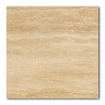 18x18 Ivory Travertine Vein Cut Filled & Honed Tile - American Tile Depot