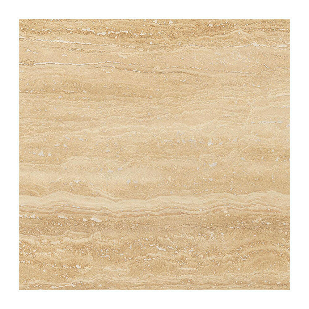 18x18 Ivory Travertine Vein Cut Filled & Polished Tile - American Tile Depot
