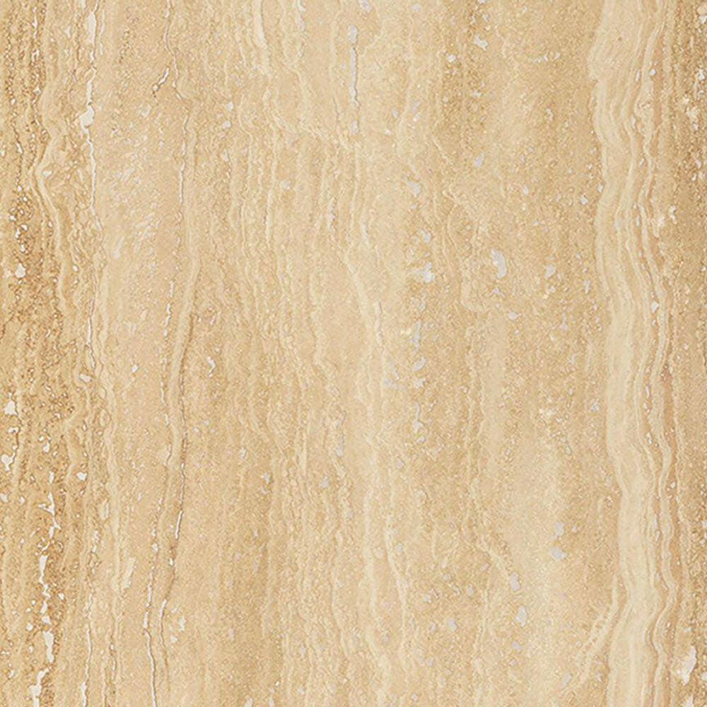18x18 Ivory Travertine Vein Cut Filled & Polished Tile - American Tile Depot