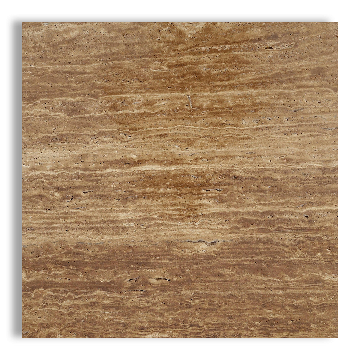 18x18 Noce Exotic Travertine (Vein-Cut) Filled & Polished Tile - American Tile Depot