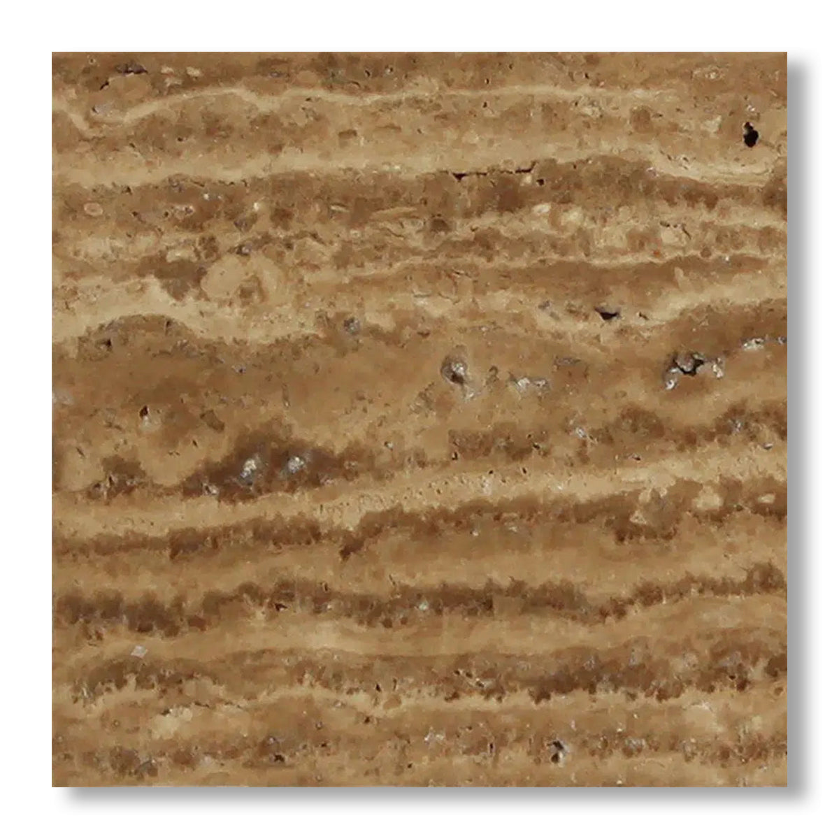 18x18 Noce Exotic Travertine (Vein-Cut) Unfilled & Brushed Tile