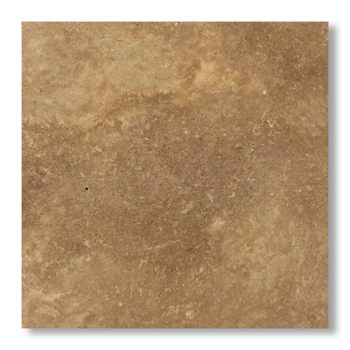 18x18 Noce Travertine Unfilled, Brushed & Chiseled Tile - American Tile Depot