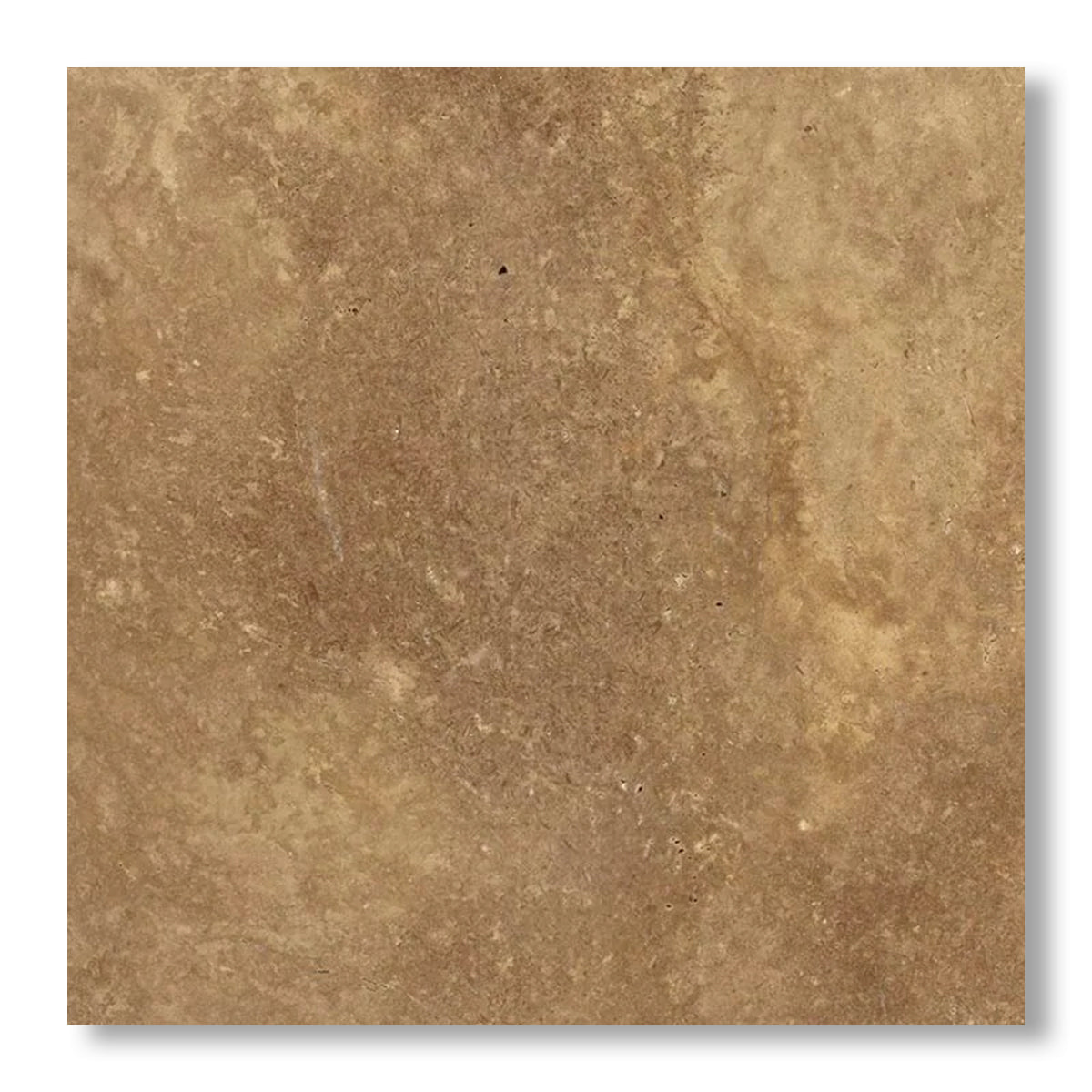 18x18 Noce Travertine Unfilled, Brushed & Chiseled Tile - American Tile Depot