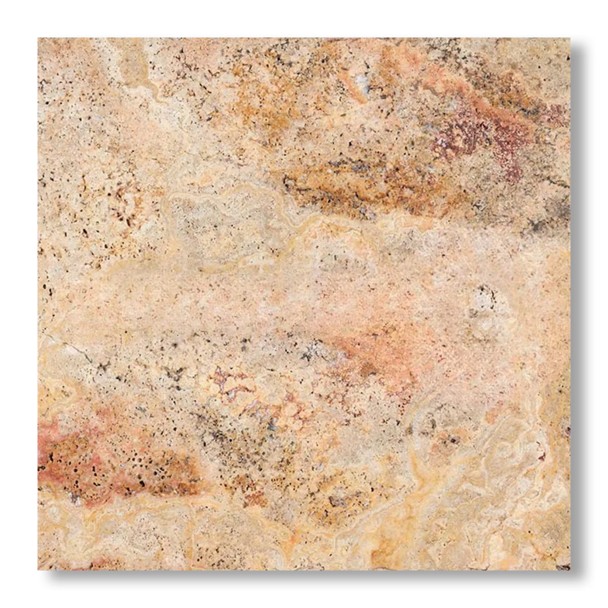18x18 Scabos Travertine Unfilled Brushed & Chiseled Tile - American Tile Depot