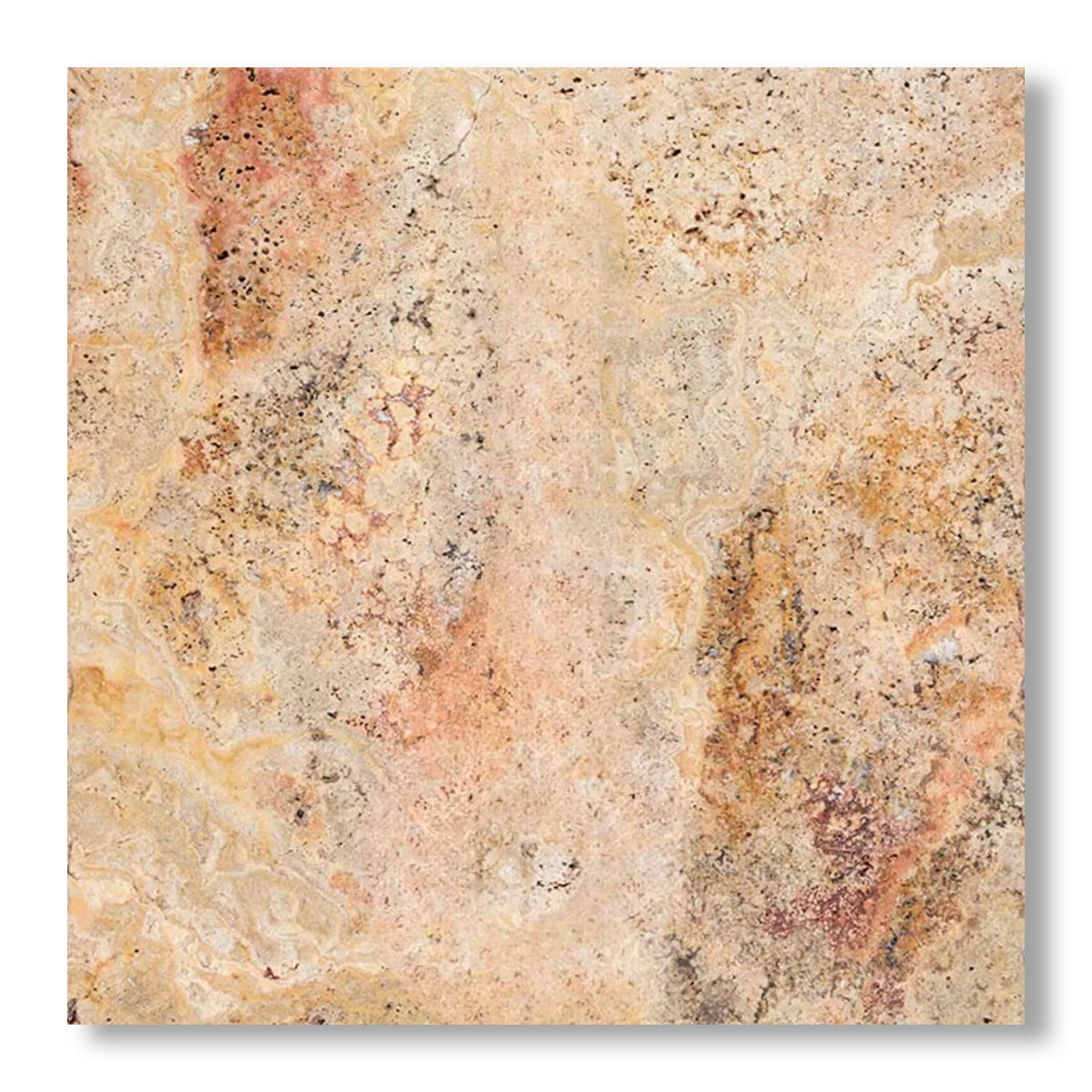 18x18 Scabos Travertine Unfilled Brushed & Chiseled Tile - American Tile Depot