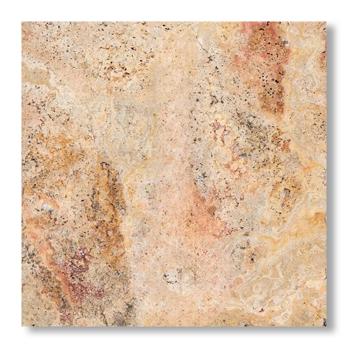 18x18 Scabos Travertine Unfilled Brushed & Chiseled Tile - American Tile Depot