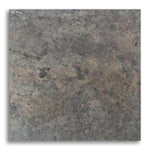 18x18 Silver Travertine Filled & Honed Tile - American Tile Depot
