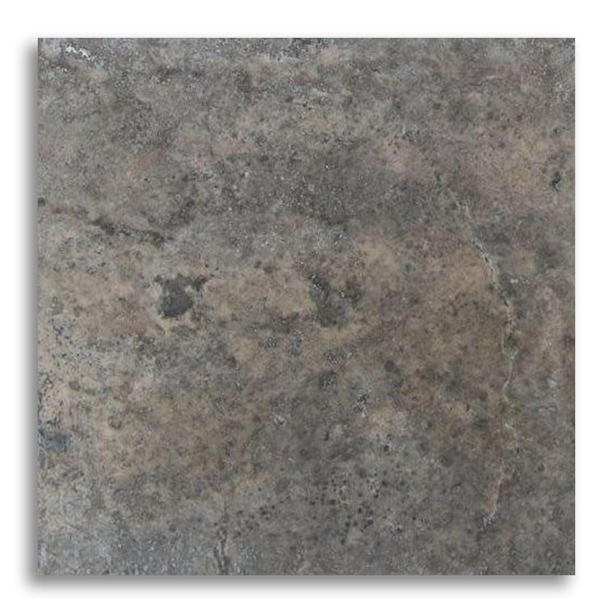18x18 Silver Travertine Filled & Honed Tile - American Tile Depot