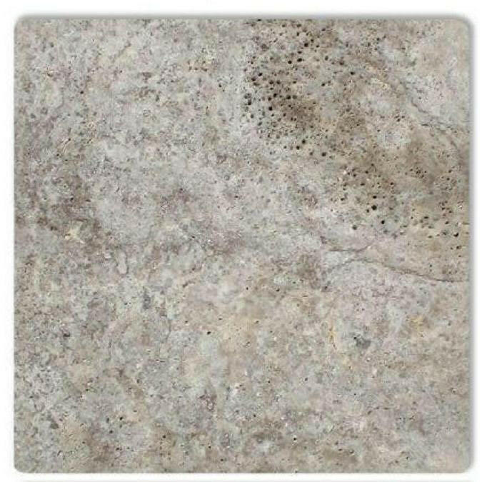 18x18 Silver Travertine Tumbled Tile 18x18 Silver Travertine Tumbled Tile - American Tile Depot