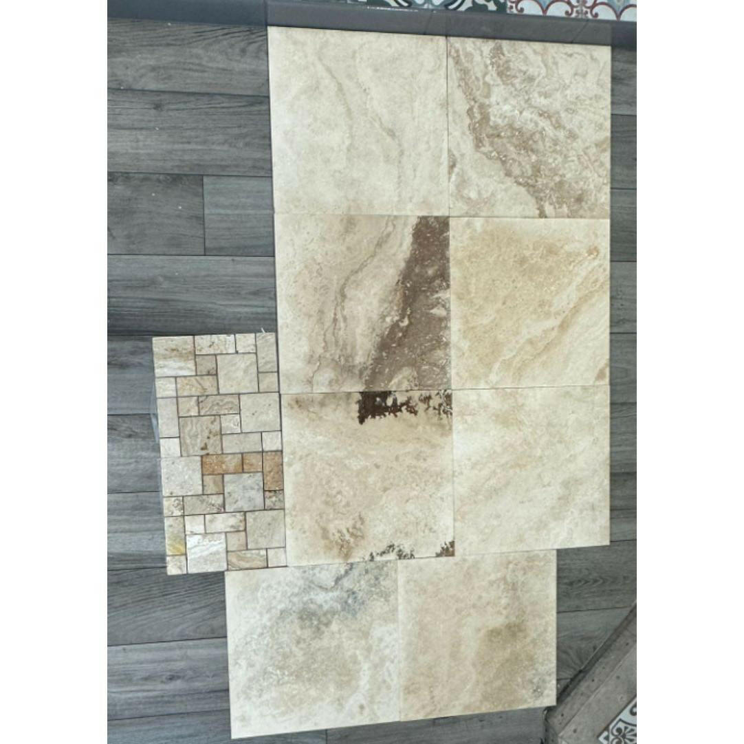 18x18 Valencia Travertine Filled & Honed Tile 18x18 Valencia Travertine Filled & Honed Tile - American Tile Depot