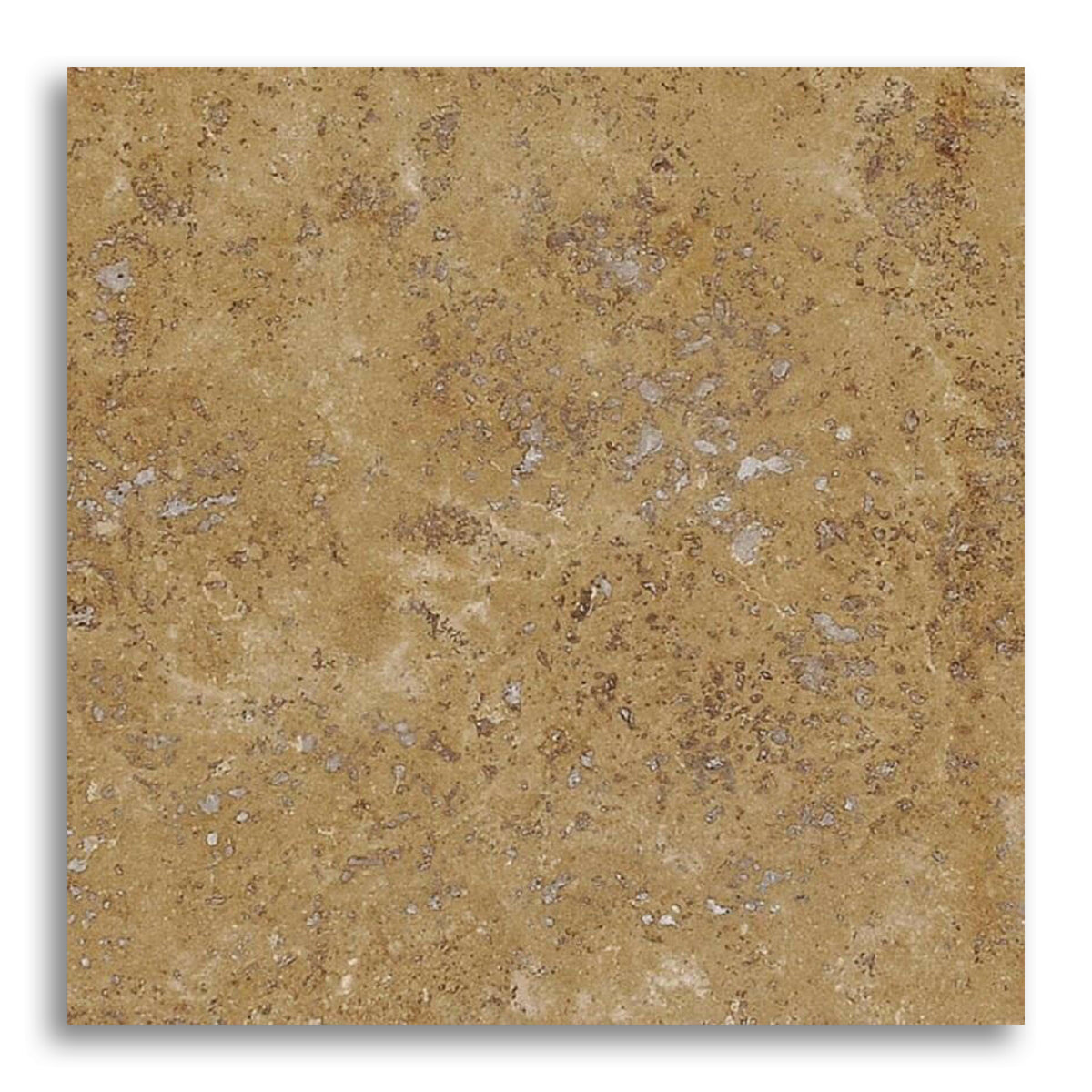 18x18 Walnut Travertine Filled & Honed Tile