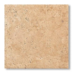18x18 Walnut Travertine Unfilled, Brushed & Chiseled Tile - American Tile Depot
