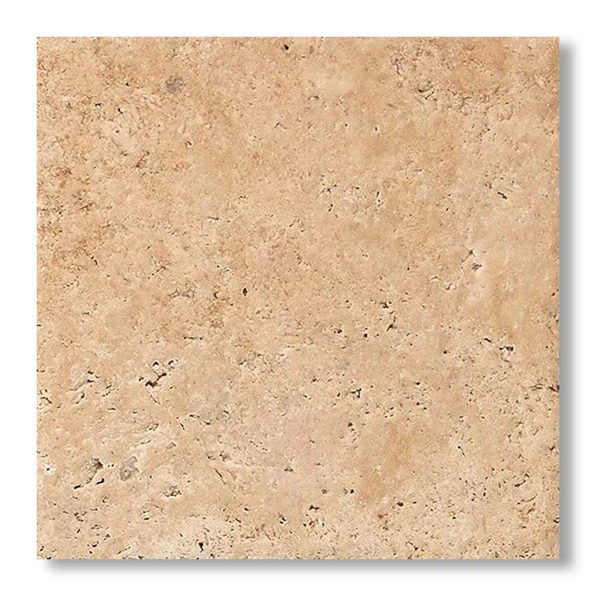 18x18 Walnut Travertine Unfilled, Brushed & Chiseled Tile - American Tile Depot