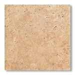 18x18 Walnut Travertine Unfilled, Brushed & Chiseled Tile - American Tile Depot