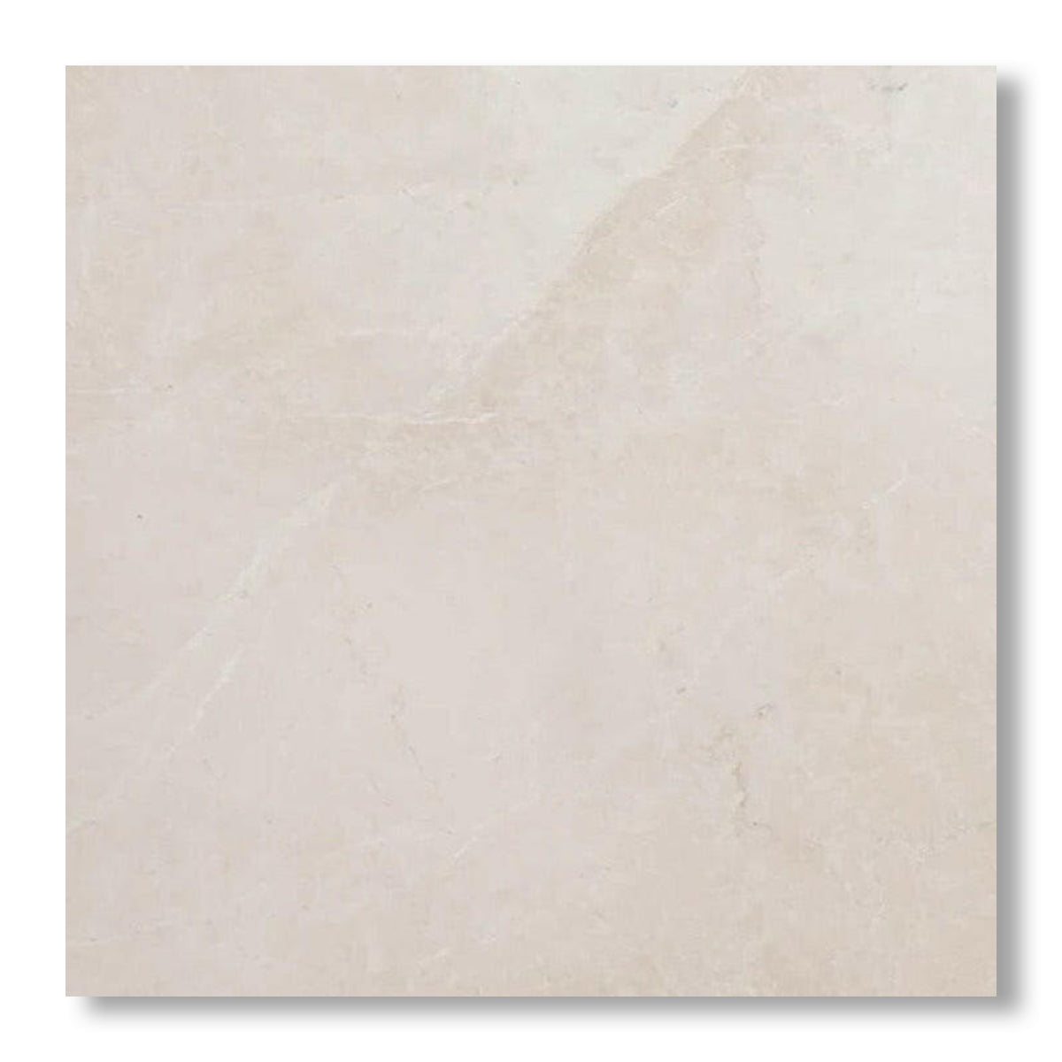 18x18 White Pearl / Botticino Marble Polished Tile