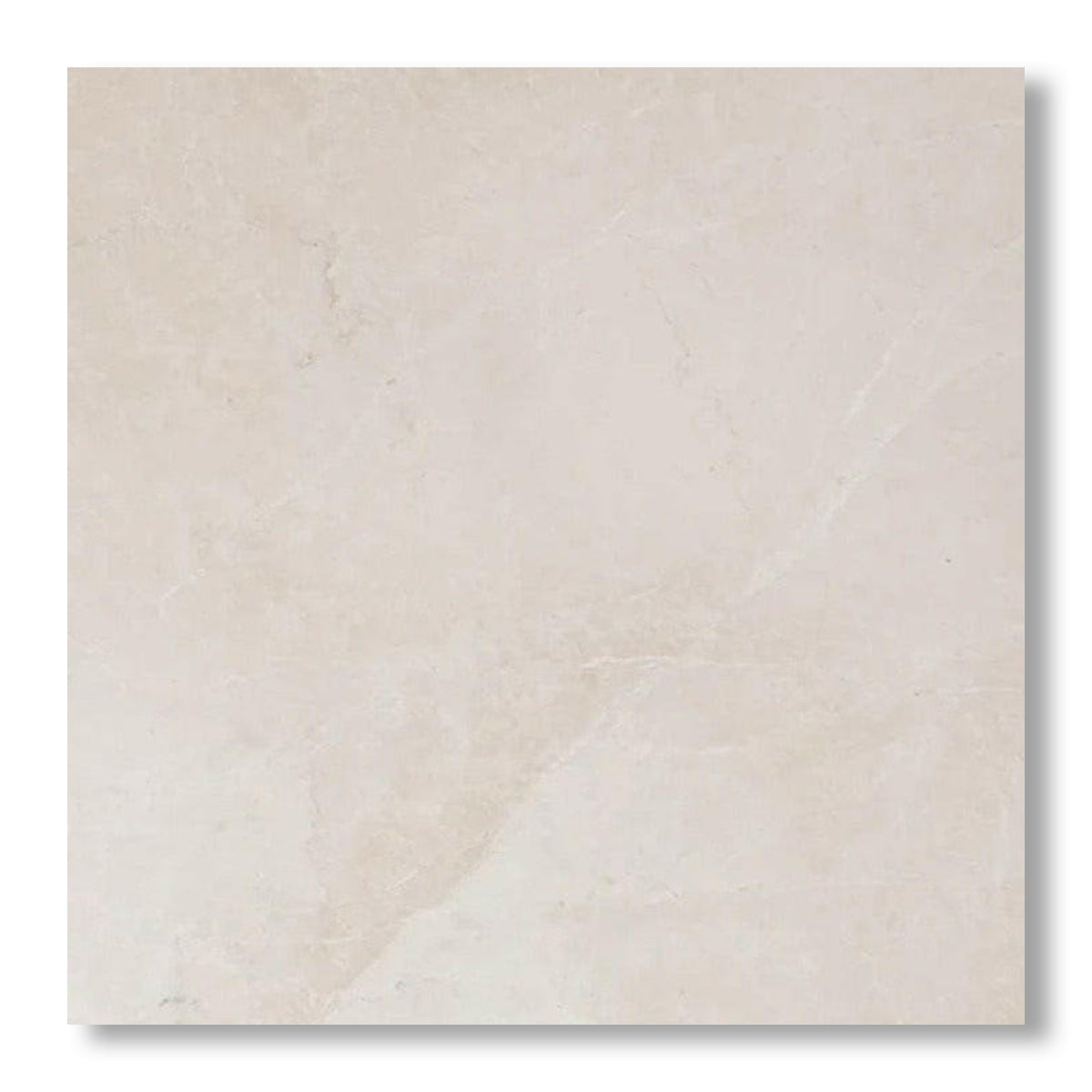 18x18 White Pearl / Botticino Marble Polished Tile - American Tile Depot