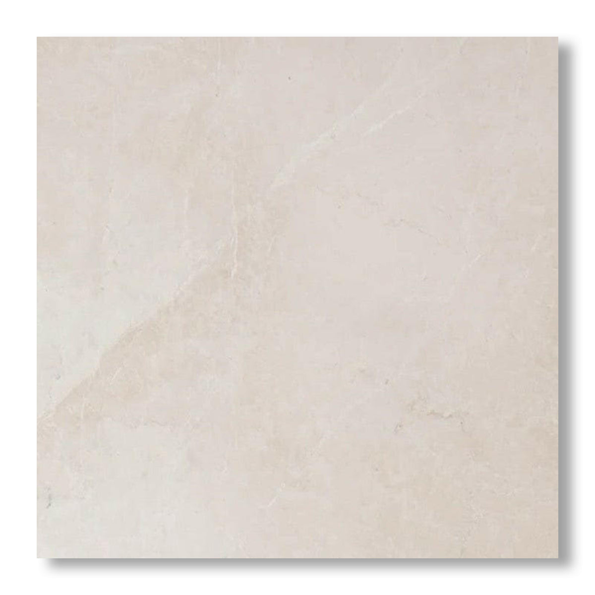 24x24 White Pearl / Botticino Marble Polished Tile
