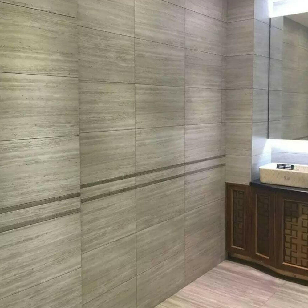 18x36 Fluvora Silver Lappato Semi-Polished Travertine Look Porcelain Tile 18x36 Fluvora Silver Lappato Semi-Polished Travertine Look Porcelain Tile - American Tile Depot