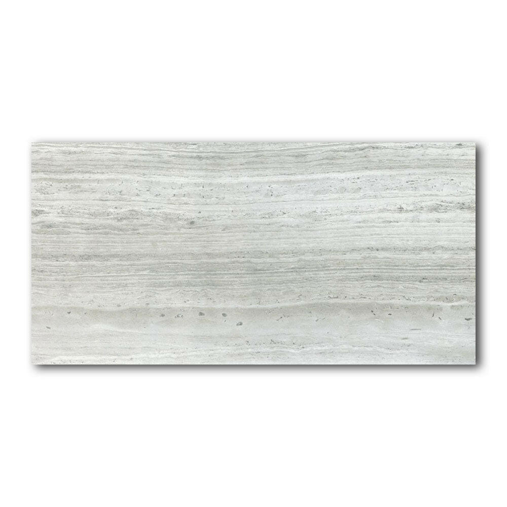 18x36 Fluvora White Lappato Semi-Polished Travertine Look Porcelain Tile 18x36 Fluvora White Lappato Semi-Polished Travertine Look Porcelain Tile - American Tile Depot