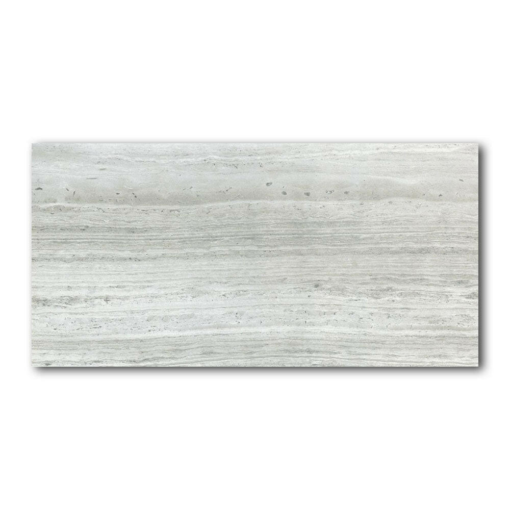 18x36 Fluvora White Lappato Semi-Polished Travertine Look Porcelain Tile 18x36 Fluvora White Lappato Semi-Polished Travertine Look Porcelain Tile - American Tile Depot