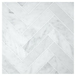 1.25x6 Carrara White Marble Honed Herringbone Mosaic Tile 1.25x6 Carrara White Marble Honed Herringbone Mosaic Tile - American Tile Depot