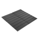 1.25x6 Gio Black Stacked Linear Porcelain Matte Mosaic Tile 1.25x6 Gio Black Stacked Linear Porcelain Matte Mosaic Tile - American Tile Depot