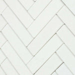 1.5x6 Thassos White Marble Polished Herringbone Mosaic Tile 1.5x6 Thassos White Marble Polished Herringbone Mosaic Tile - American Tile Depot