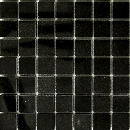 1x1 Absolute Black Granite Polished Mosaic Tile - American Tile Depot