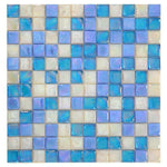 1x1 Aquarius Beach Square Glass Mosaic Tile - American Tile Depot
