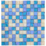 1x1 Aquarius Beach Square Glass Mosaic Tile - American Tile Depot