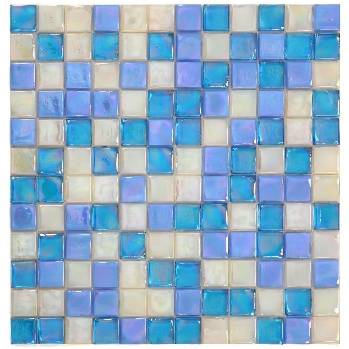 1x1 Aquarius Beach Square Glass Mosaic Tile - American Tile Depot
