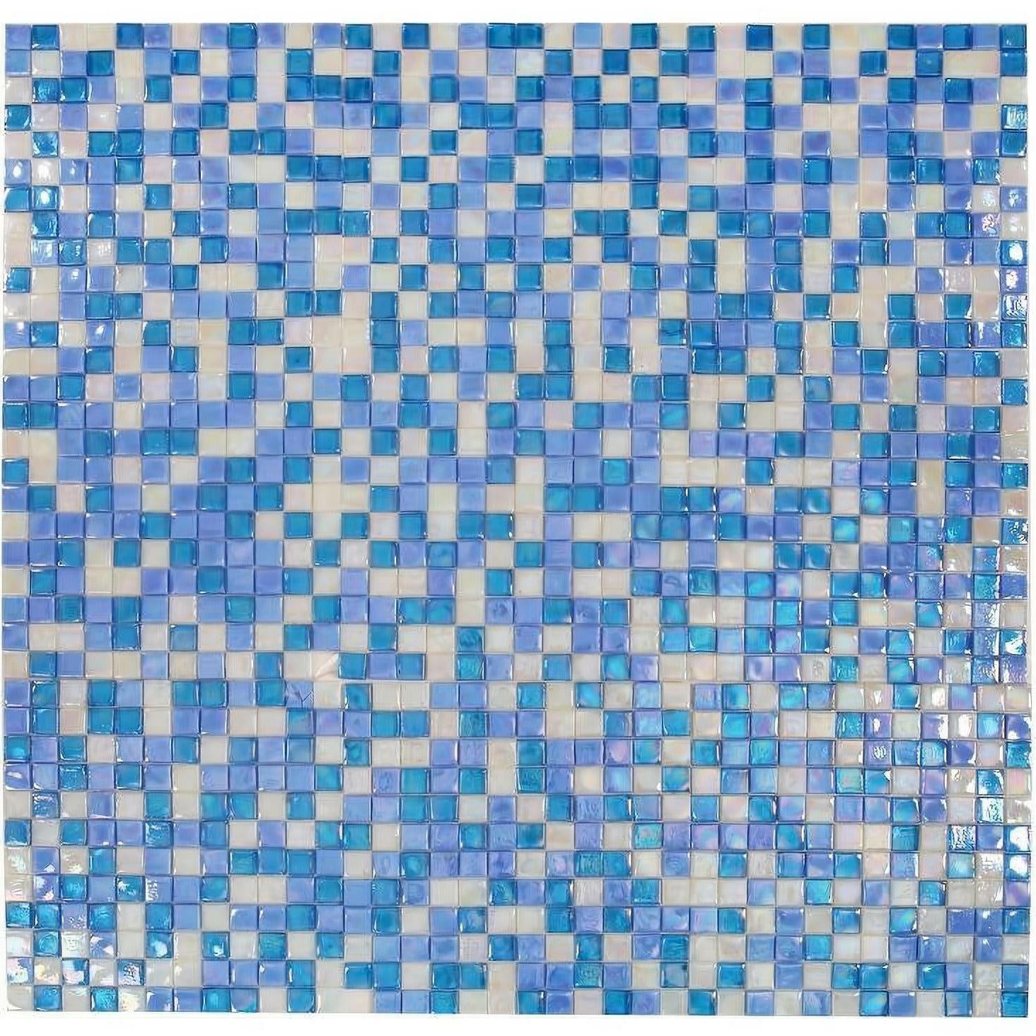 1x1 Aquarius Beach Square Glass Mosaic Tile - American Tile Depot