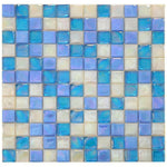 1x1 Aquarius Beach Square Glass Mosaic Tile - American Tile Depot