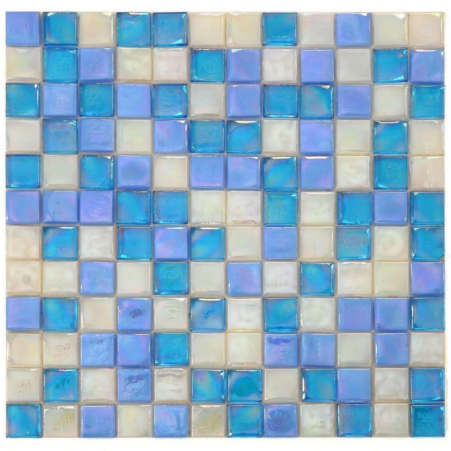 1x1 Aquarius Beach Square Glass Mosaic Tile - American Tile Depot