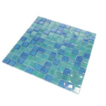 1x1 Aquarius Lake Square Glass Mosaic Tile 1x1 Aquarius Lake Square Glass Mosaic Tile - American Tile Depot