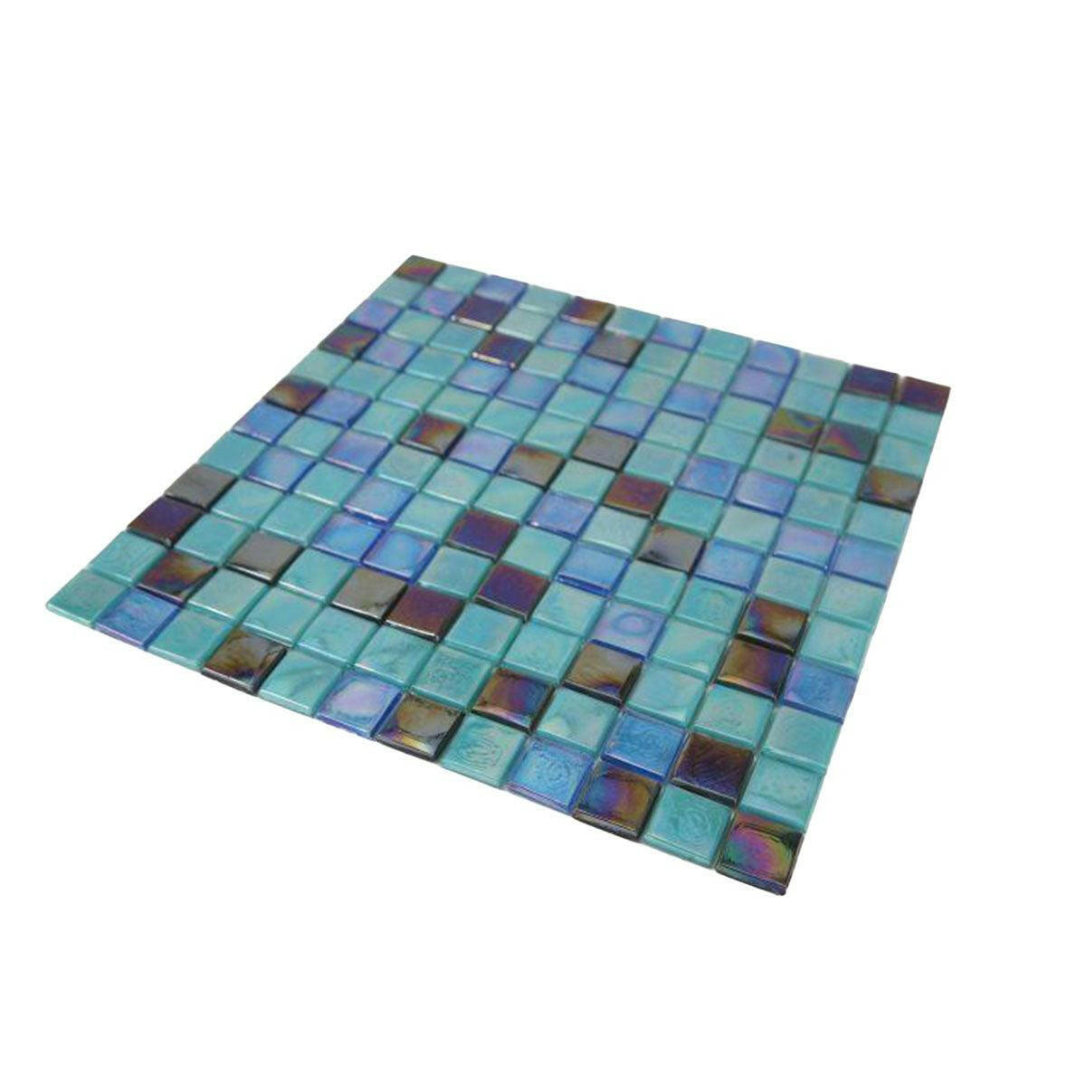 1x1 Aquarius Mermaid Square Glass Mosaic Tile 1x1 Aquarius Mermaid Square Glass Mosaic Tile - American Tile Depot