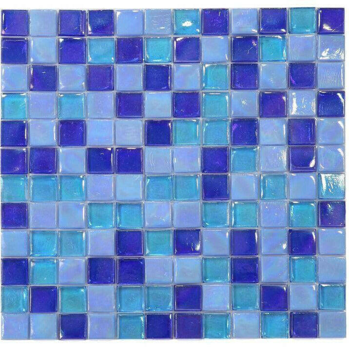 1x1 Aquarius Ocean Square Glass Mosaic Tile 1x1 Aquarius Ocean Square Glass Mosaic Tile - American Tile Depot
