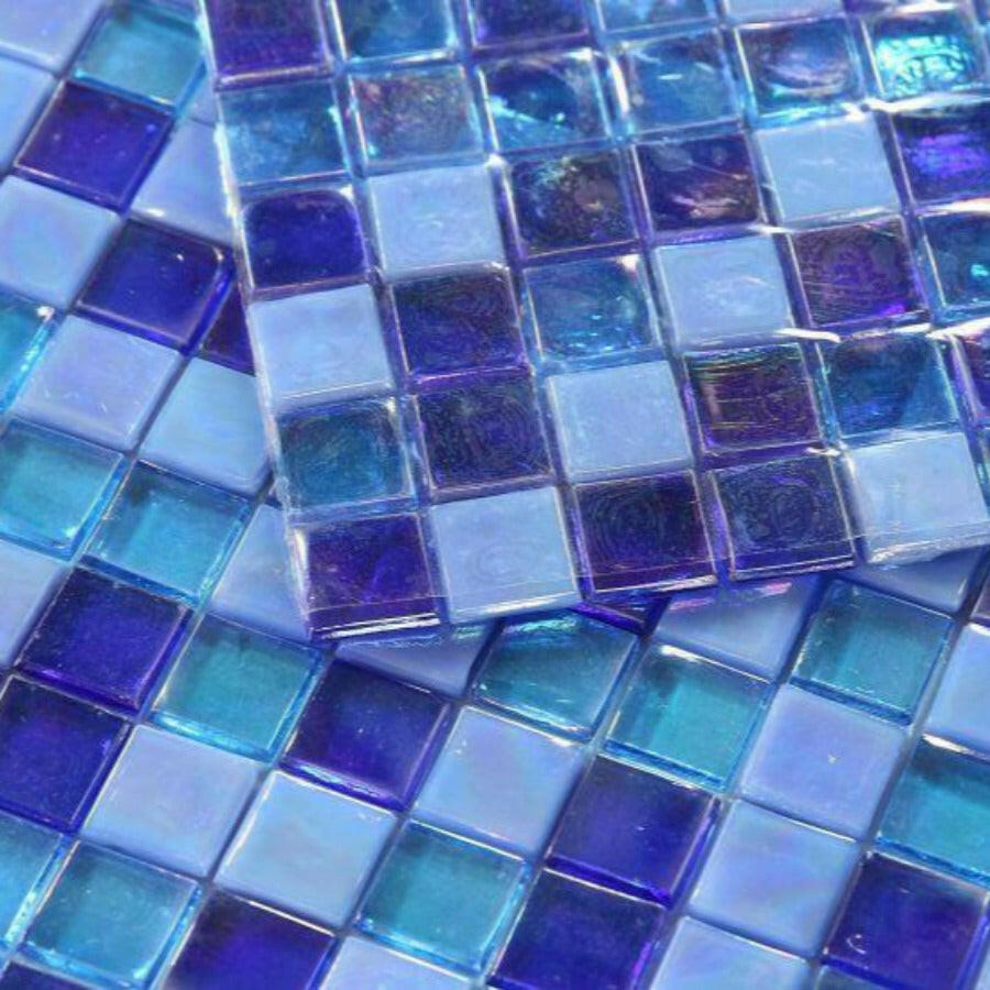 1x1 Aquarius Ocean Square Glass Mosaic Tile 1x1 Aquarius Ocean Square Glass Mosaic Tile - American Tile Depot