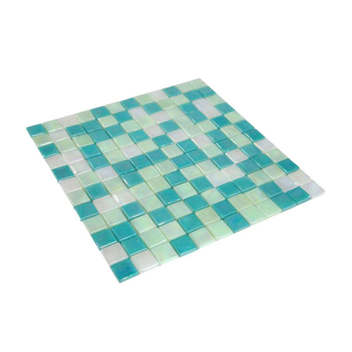 1x1 Aquarius Spring Square Glass Mosaic Tile - American Tile Depot