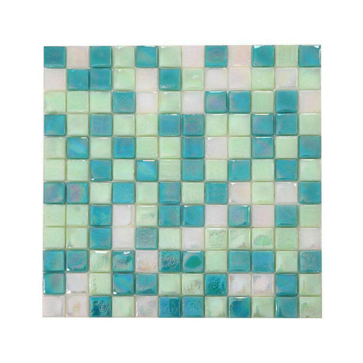 1x1 Aquarius Spring Square Glass Mosaic Tile - American Tile Depot